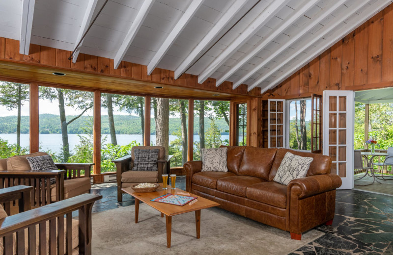Guest room at Basin Harbor.