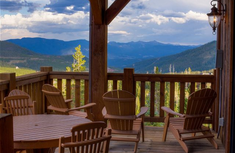 Rental deck at Black Diamond Vacation Rentals.