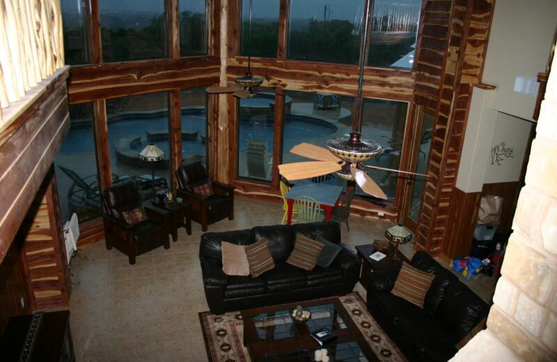 Cabin living room at Log Country Cove.