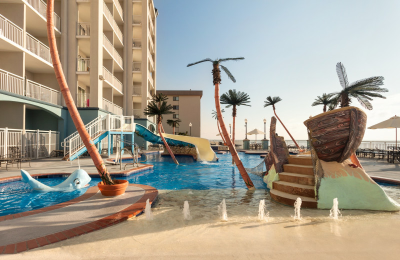 Outdoor pool at Holiday Inn Suites Ocean City.