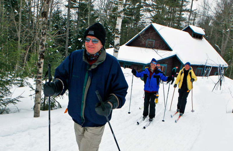 Cross country skiing at Garnet Hill Lodge.