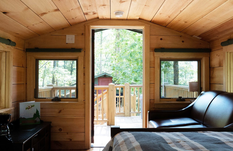 Cabin interior at Yogi Bear's Camp Golden Valley.