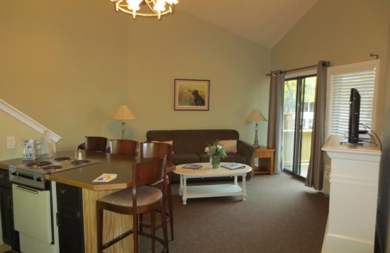 Vacation rental living room at Northern Quarters Management.