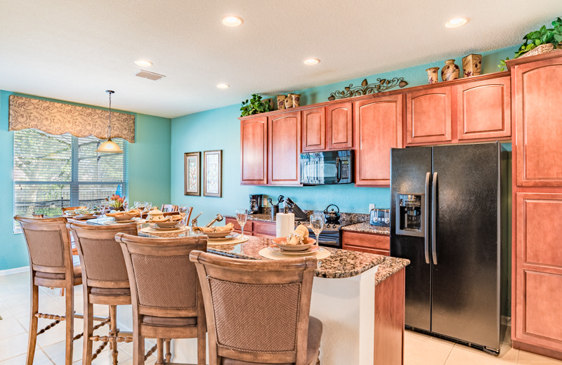 Rental kitchen at Florida Paradise Villas.