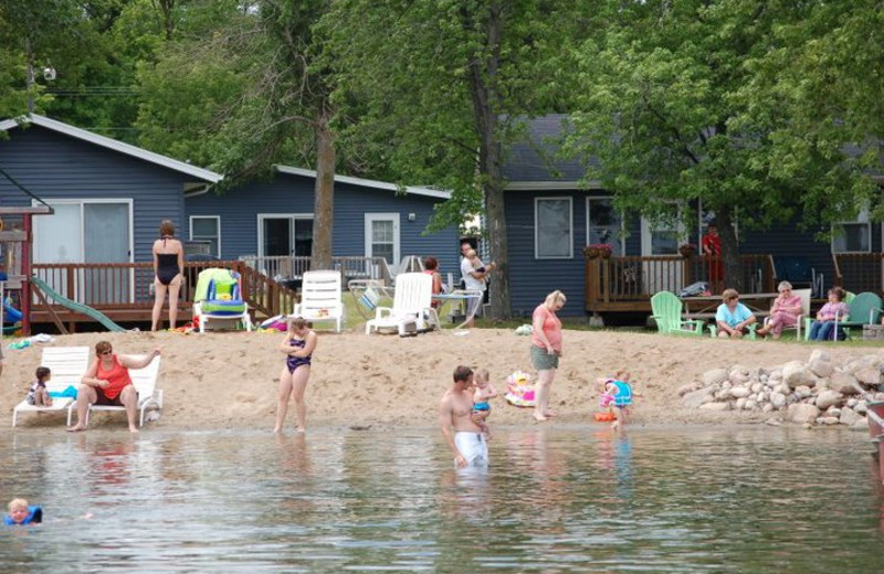 The beach at Elm Haven Resort.