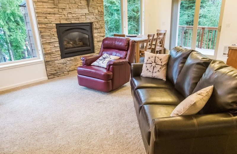 Rental living room at Sequim Valley Properties.