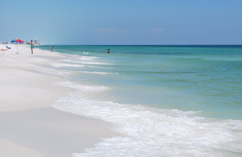 The beach at Gulf Pines RV Park.