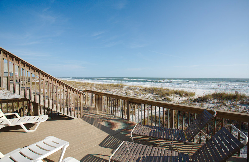 Rental deck at Paradise Gulf Properties.