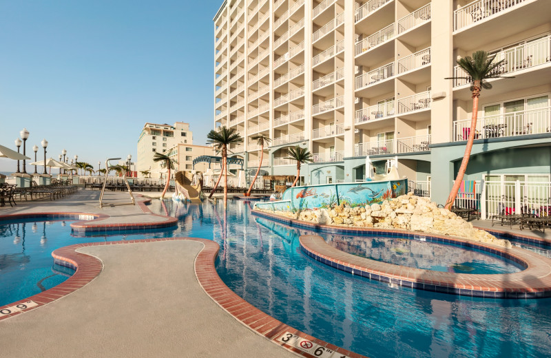 Outdoor pool at Holiday Inn Suites Ocean City.