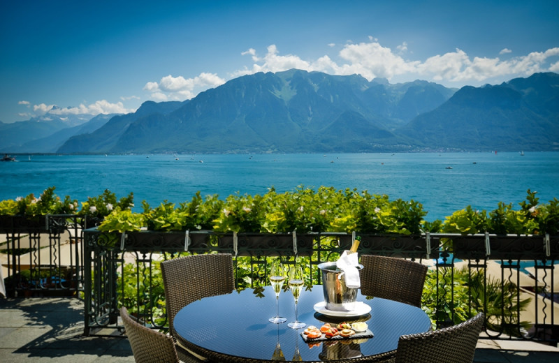 Patio at Hotel des Trois Couronnes.