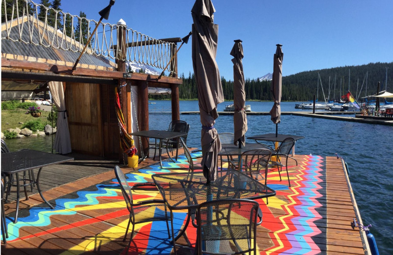 Dock at Elk Lake Resort.