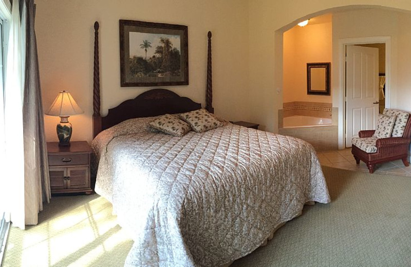 Rental bedroom at Leabridge Vacations.