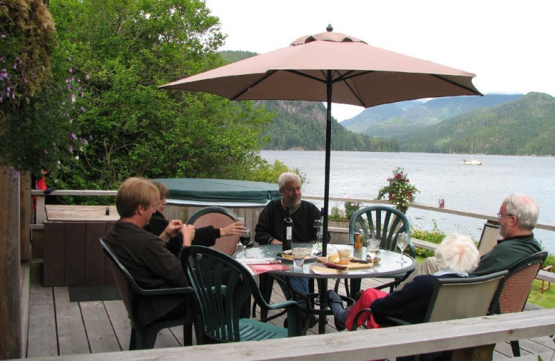 Patio at Grizzly Bear Lodge & Safari.