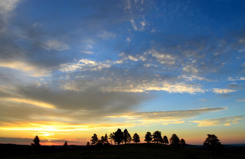 Sunset at Backroads Inn and Cabins.