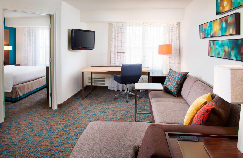 Guest room at Residence Inn Portland Scarborough.