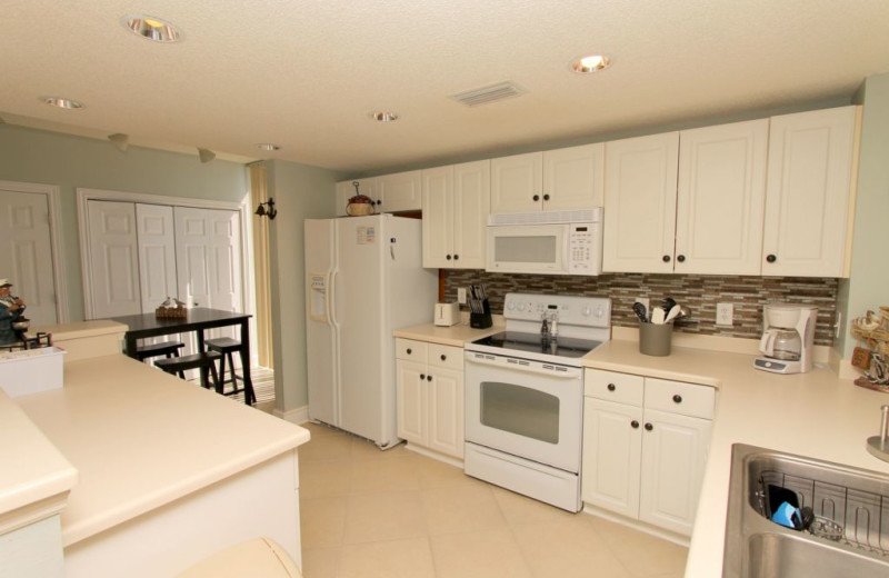 Rental kitchen at Schulstadt Rentals.