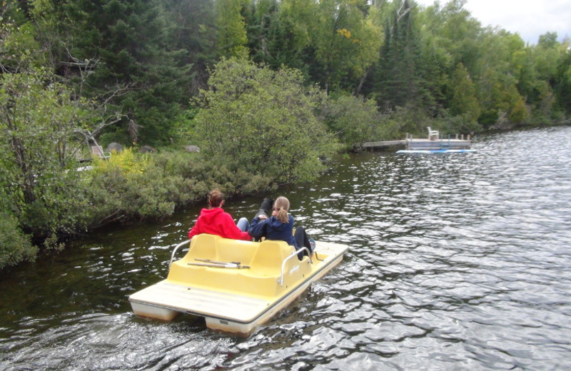 Paddle boat at Loon Lake Lodge.
