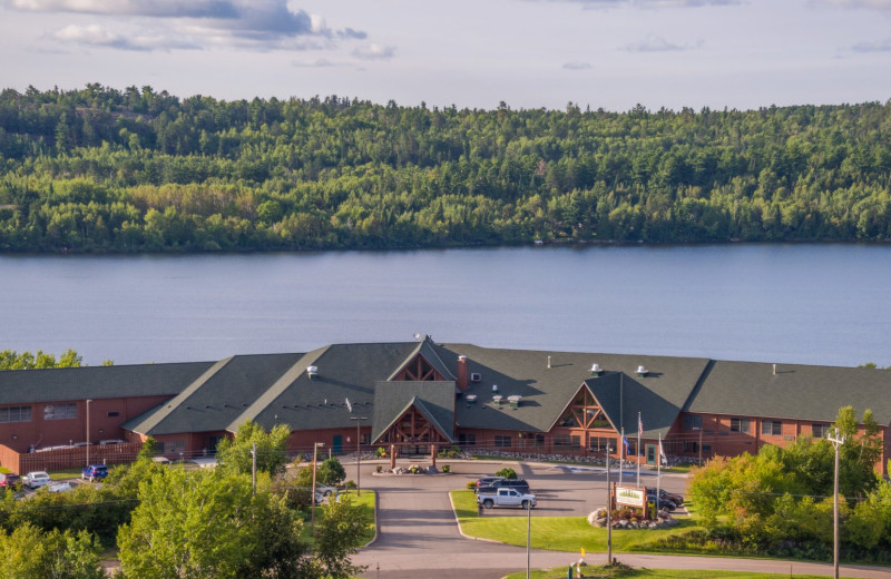 Aerial view of Grand Ely Lodge.