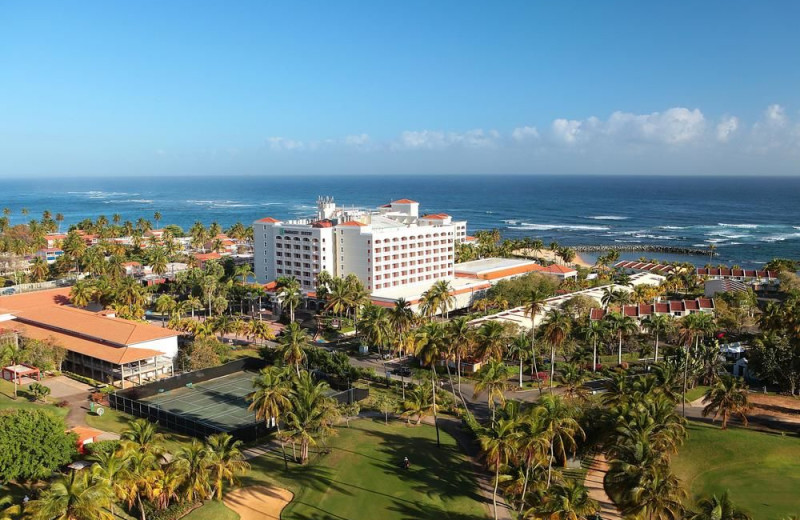 Aerial view of Embassy Suites Dorado del Mar.