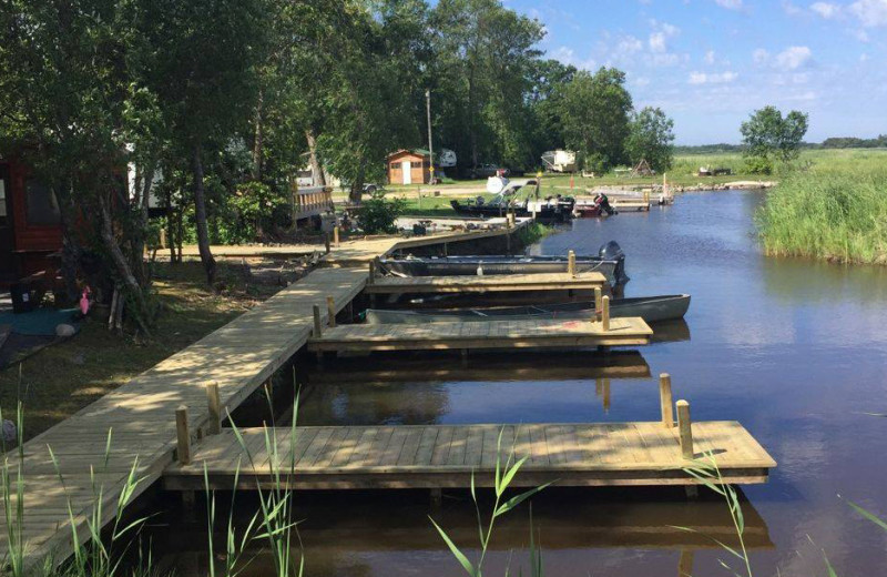 Docks at Harris Hill Resort.