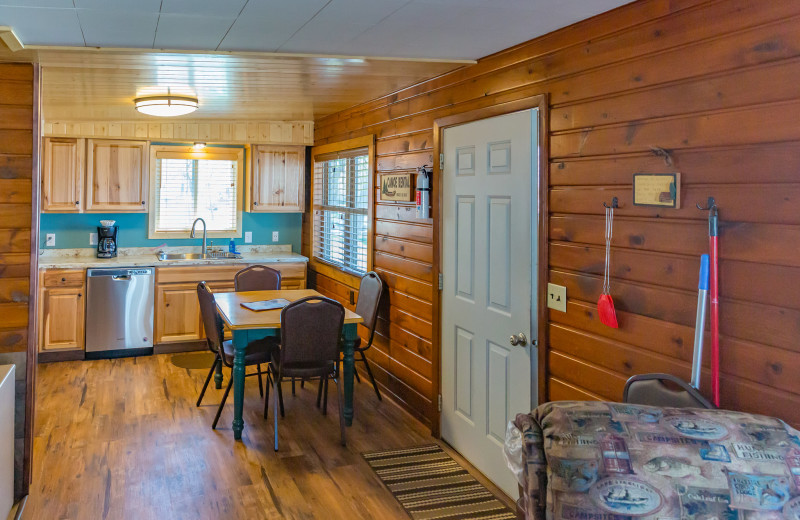 Cabin kitchen at Ten Mile Lake Resort -Otter Tail Country Lakes Tourism.