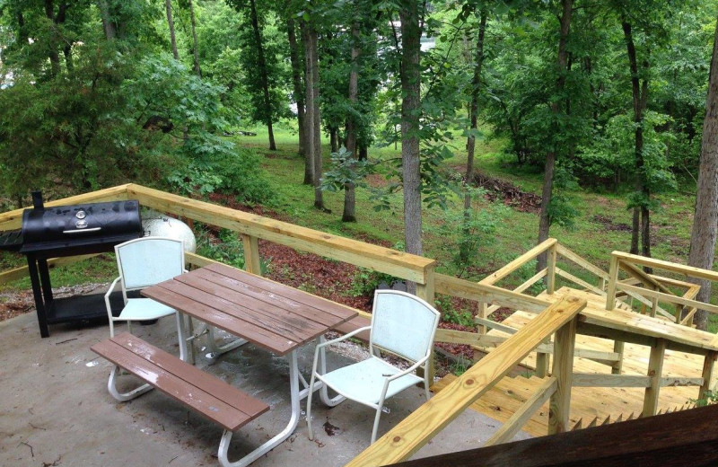 Guest deck at Rocky Branch Resort.