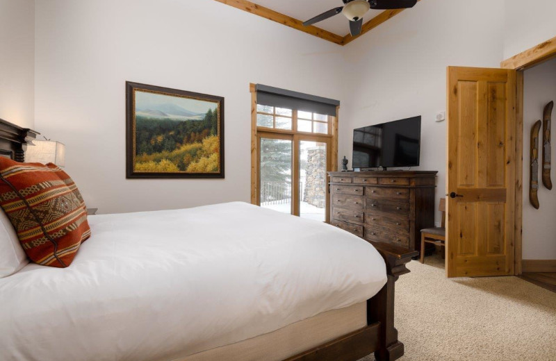 Condo bedroom at Teton Springs Lodge.