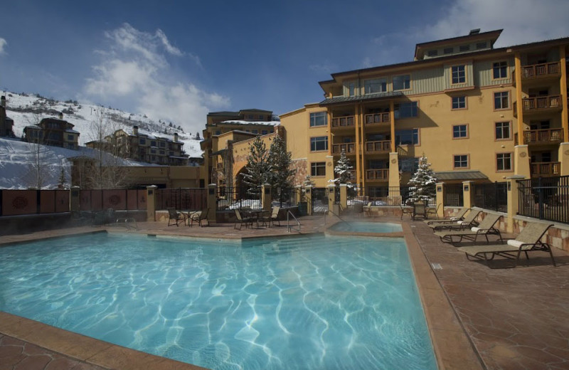 Outdoor pool at Sundial Lodge.