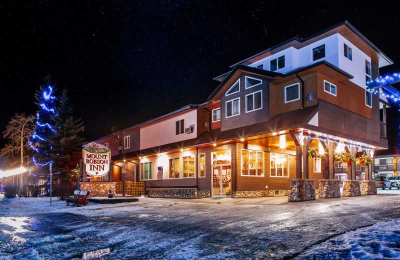 Winter at Mount Robson Inn.