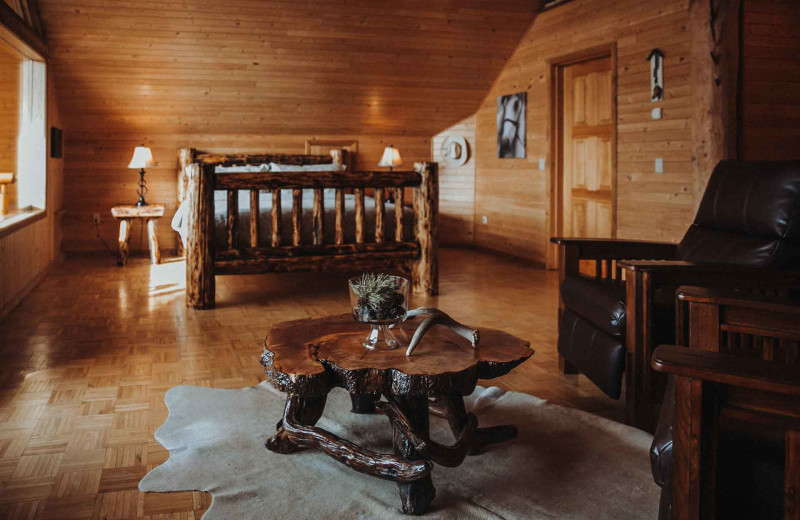 Guest room at Big Creek Lodge.