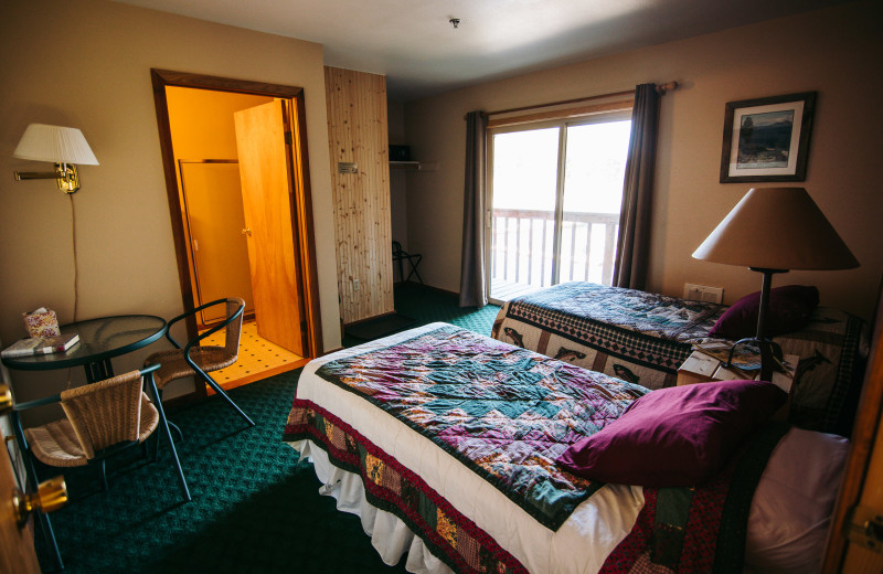 Guest room at Elfin Cove Resort.