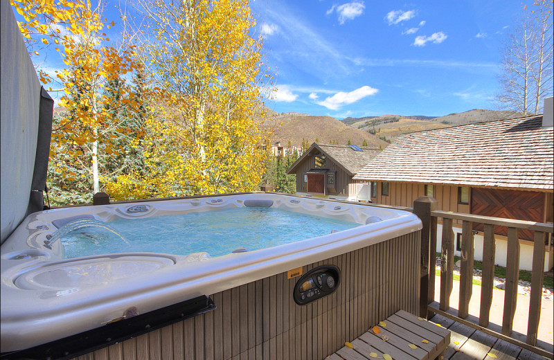 Rental hot tub at Vail Rentals by Owner.