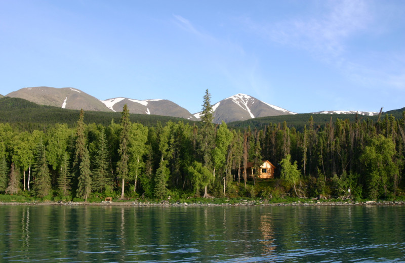 Cabin exterior at Kenai Backcountry Lodge.