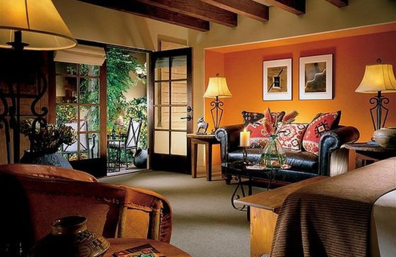 Guest room at La Posada de Santa Fe Resort & Spa.