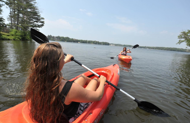 Kayaking at Baker's Sunset Bay Resort.