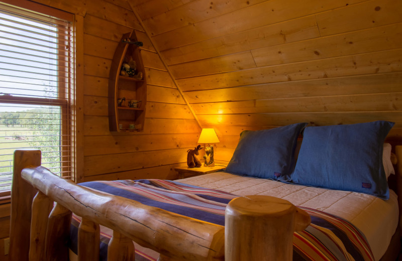 Guest bedroom at Cottonwood Meadow Lodge.