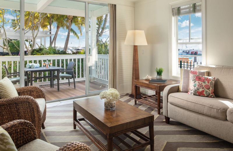 Guest room at Hyatt's Sunset Harbor Resort.