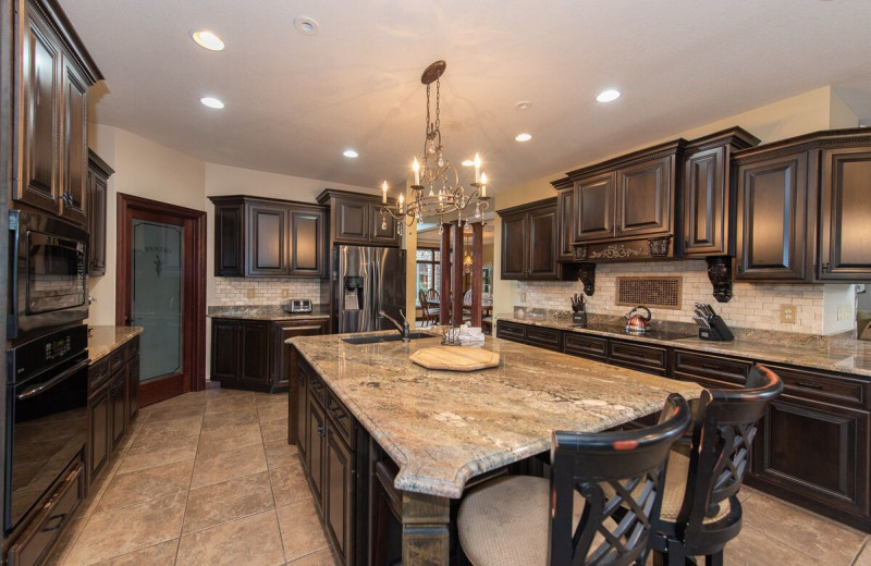 Rental kitchen at Railey Vacations.