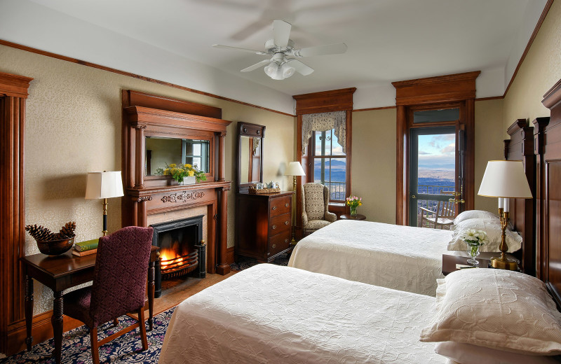 Guest room at Mohonk Mountain House.