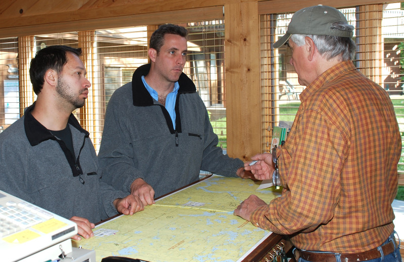 Renting equipment at River Point Resort & Outfitting Co.