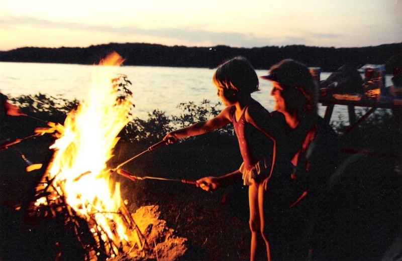 Campfire at Lakeview Resort.