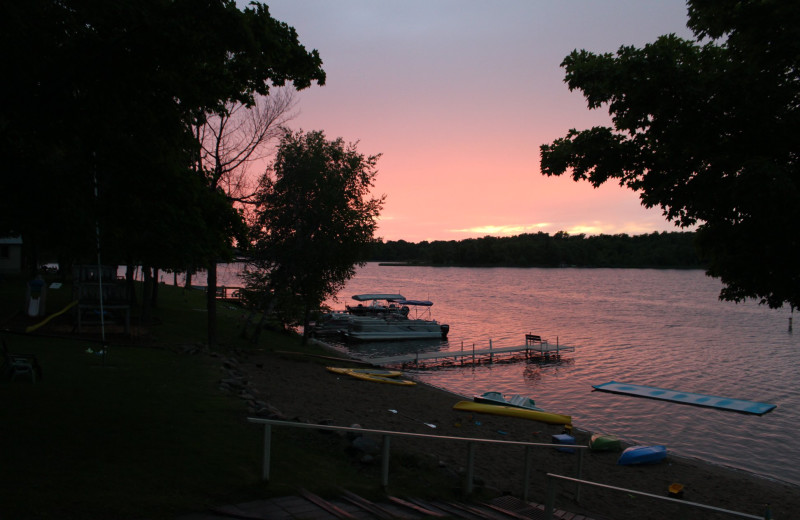 Sunset at Northern Lights Resort.