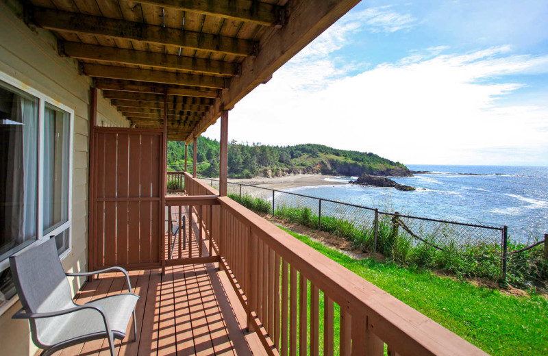 Guest balcony at Surfrider Resort.