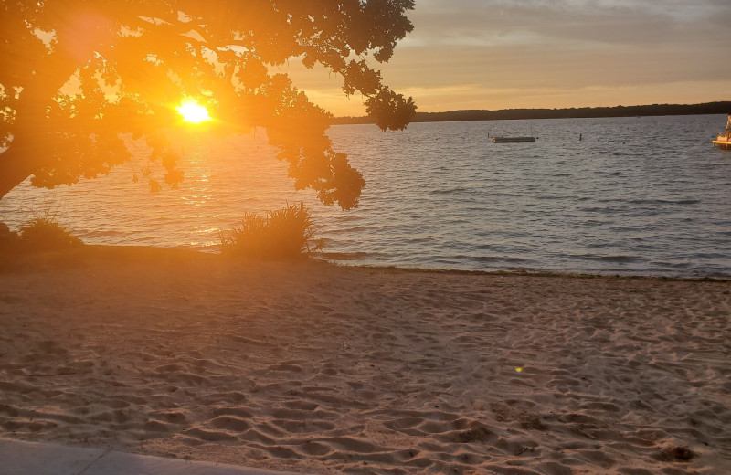 Beach at Woodland Beach Resort.