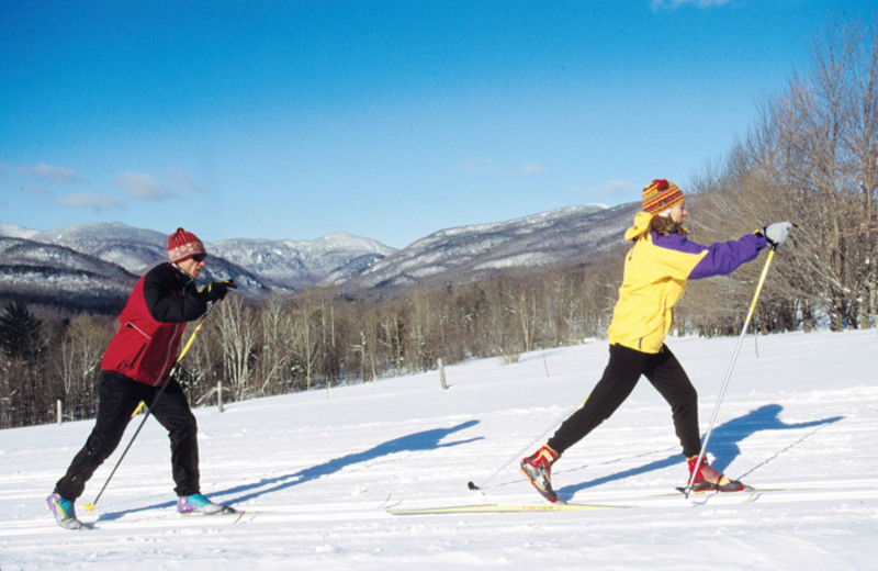 Cross country skiing at Willough Vale Inn and Cottages.