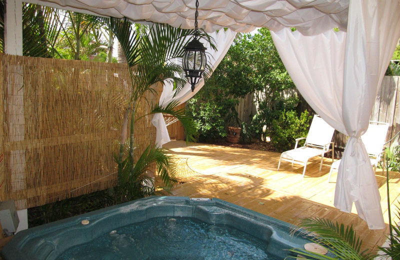 Guest hot tub at Turtle Beach Resort.