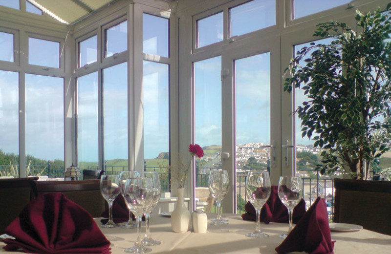 Dining at Porth Veor Manor.