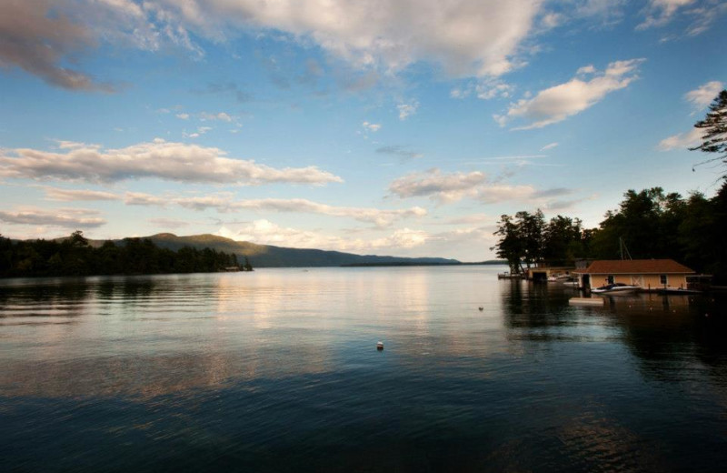 Lake view at Chelka Lodge.