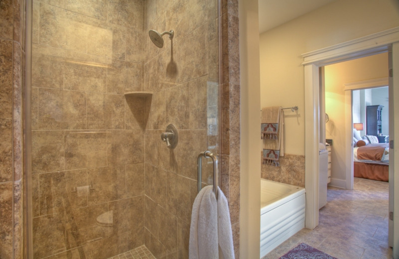 Guest bathroom at Sea Gate Inn.