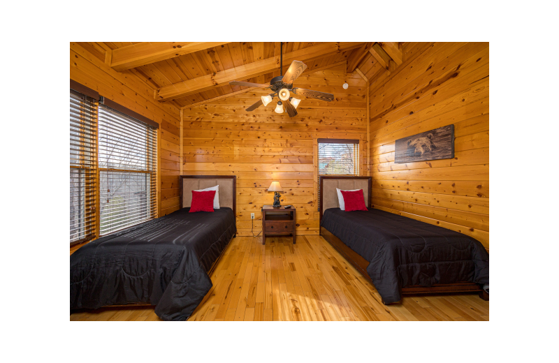 Bedroom at American Patriot Getaways - Bear Pause Cabin.